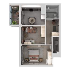 2-к квартира, вторичка, 51м2, 19/21 этаж