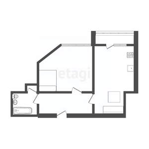 1-к квартира, вторичка, 42м2, 7/19 этаж