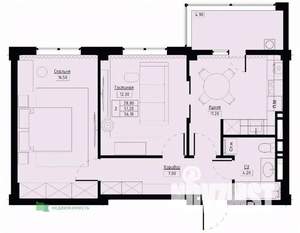 2-к квартира, вторичка, 56м2, 8/9 этаж