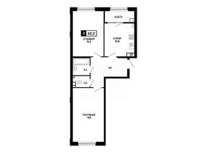 2-к квартира, вторичка, 62м2, 4/24 этаж