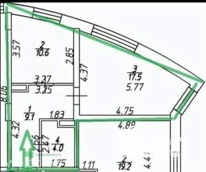 1-к квартира, вторичка, 41м2, 1/16 этаж