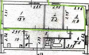 4-к квартира, вторичка, 69м2, 4/9 этаж