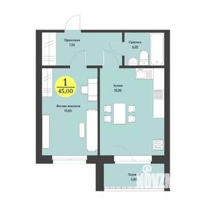 1-к квартира, вторичка, 46м2, 1/12 этаж