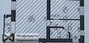 2-к квартира, вторичка, 60м2, 3/4 этаж