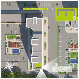 2-к квартира, вторичка, 67м2, 1/19 этаж