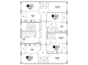 1-к квартира, вторичка, 36м2, 6/16 этаж