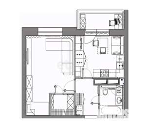 1-к квартира, вторичка, 45м2, 6/10 этаж