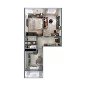 2-к квартира, вторичка, 56м2, 10/20 этаж