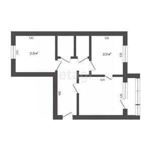 2-к квартира, вторичка, 56м2, 5/9 этаж