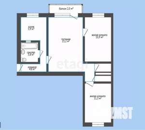 3-к квартира, вторичка, 58м2, 3/4 этаж