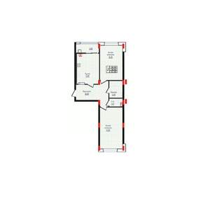 2-к квартира, вторичка, 62м2, 10/10 этаж
