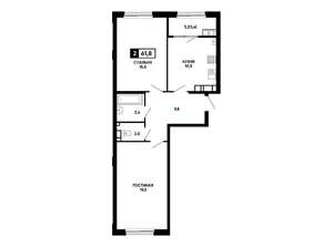 2-к квартира, вторичка, 62м2, 14/24 этаж