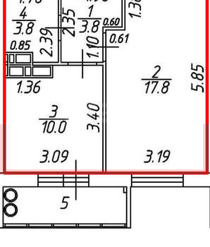 1-к квартира, вторичка, 40м2, 18/25 этаж