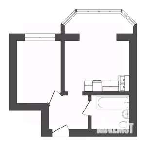 1-к квартира, вторичка, 53м2, 8/17 этаж