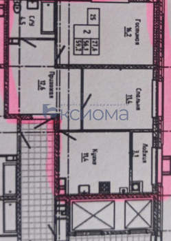2-к квартира, вторичка, 59м2, 6/18 этаж