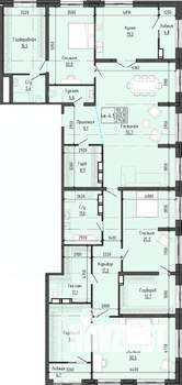 4-к квартира, вторичка, 271м2, 23/25 этаж