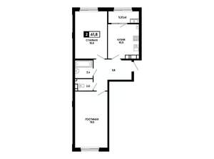 2-к квартира, вторичка, 62м2, 17/24 этаж
