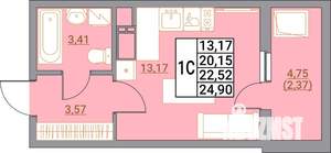 Студия квартира, вторичка, 25м2, 10/21 этаж