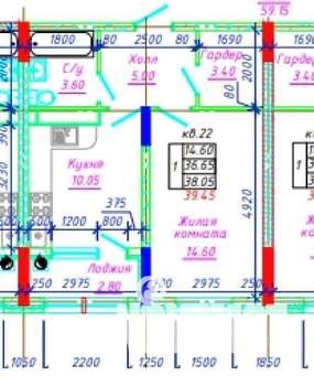 1-к квартира, вторичка, 38м2, 3/9 этаж