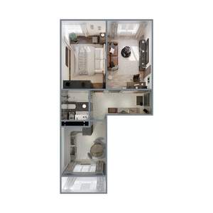 2-к квартира, вторичка, 56м2, 12/20 этаж