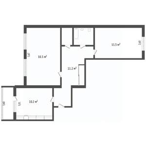 2-к квартира, вторичка, 66м2, 2/5 этаж