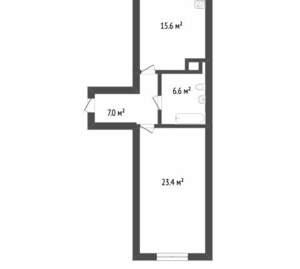 Студия квартира, вторичка, 30м2, 1/11 этаж