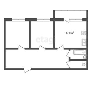 2-к квартира, вторичка, 63м2, 7/7 этаж