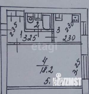 1-к квартира, вторичка, 31м2, 3/5 этаж