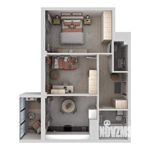2-к квартира, вторичка, 51м2, 7/21 этаж