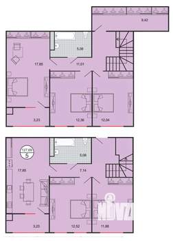 5-к квартира, строящийся дом, 128м2, 5/6 этаж