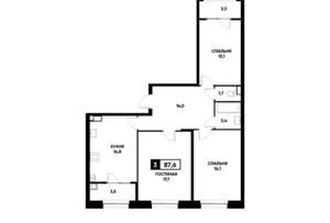 3-к квартира, вторичка, 88м2, 11/20 этаж