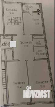 3-к квартира, сданный дом, 87м2, 4/18 этаж
