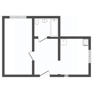 1-к квартира, вторичка, 40м2, 5/9 этаж