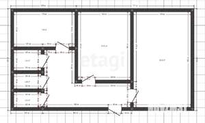 2-к квартира, вторичка, 54м2, 1/9 этаж