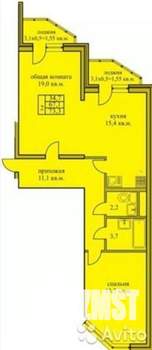 2-к квартира, вторичка, 73м2, 8/17 этаж