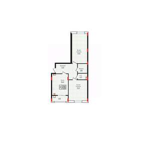 2-к квартира, вторичка, 71м2, 2/10 этаж