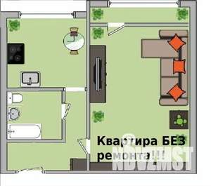 1-к квартира, вторичка, 37м2, 2/9 этаж