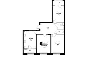3-к квартира, вторичка, 87м2, 15/20 этаж