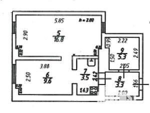 2-к квартира, вторичка, 38м2, 1/1 этаж