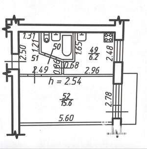 1-к квартира, вторичка, 29м2, 4/5 этаж