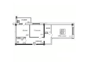 2-к квартира, вторичка, 62м2, 8/15 этаж