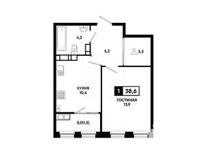 1-к квартира, вторичка, 39м2, 14/24 этаж