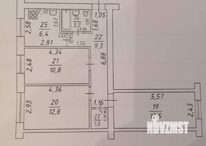 3-к квартира, вторичка, 60м2, 1/5 этаж