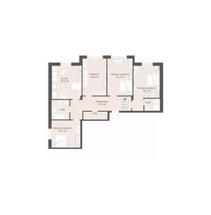 4-к квартира, вторичка, 118м2, 1/12 этаж