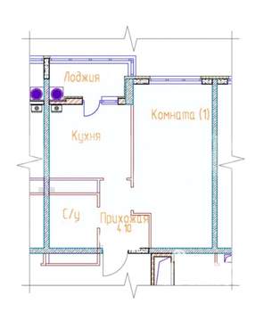 1-к квартира, вторичка, 41м2, 10/16 этаж