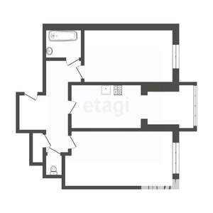 2-к квартира, вторичка, 62м2, 12/16 этаж