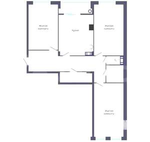 3-к квартира, вторичка, 92м2, 5/9 этаж