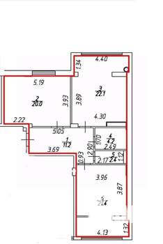 2-к квартира, вторичка, 82м2, 2/10 этаж