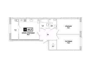 1-к квартира, вторичка, 64м2, 11/12 этаж