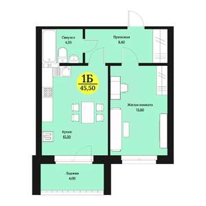1-к квартира, вторичка, 46м2, 9/12 этаж